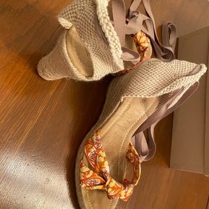 J Crew Orange Espadrille